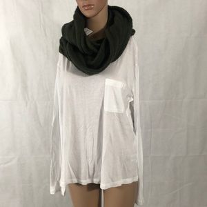 Brass plum army green infinity scarf O/S